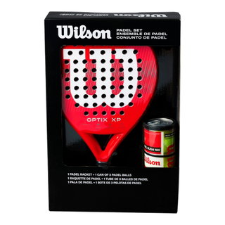 Wilson Optix XP Padel Racket Set 360g/Round + Pack of 3 Padel Balls